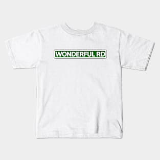 Wonderful Road Street Sign Kids T-Shirt